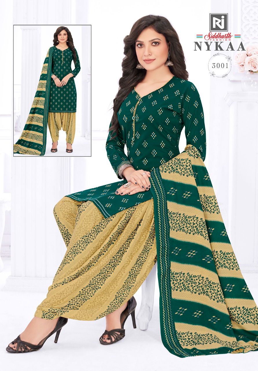 Siddharth Nykaa 3 Cotton Printed Daily Wear Ready Made Regular Wear Dress